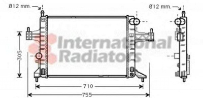 VAN WEZEL 37002306 -  Радиатор, охлаждение двигателя